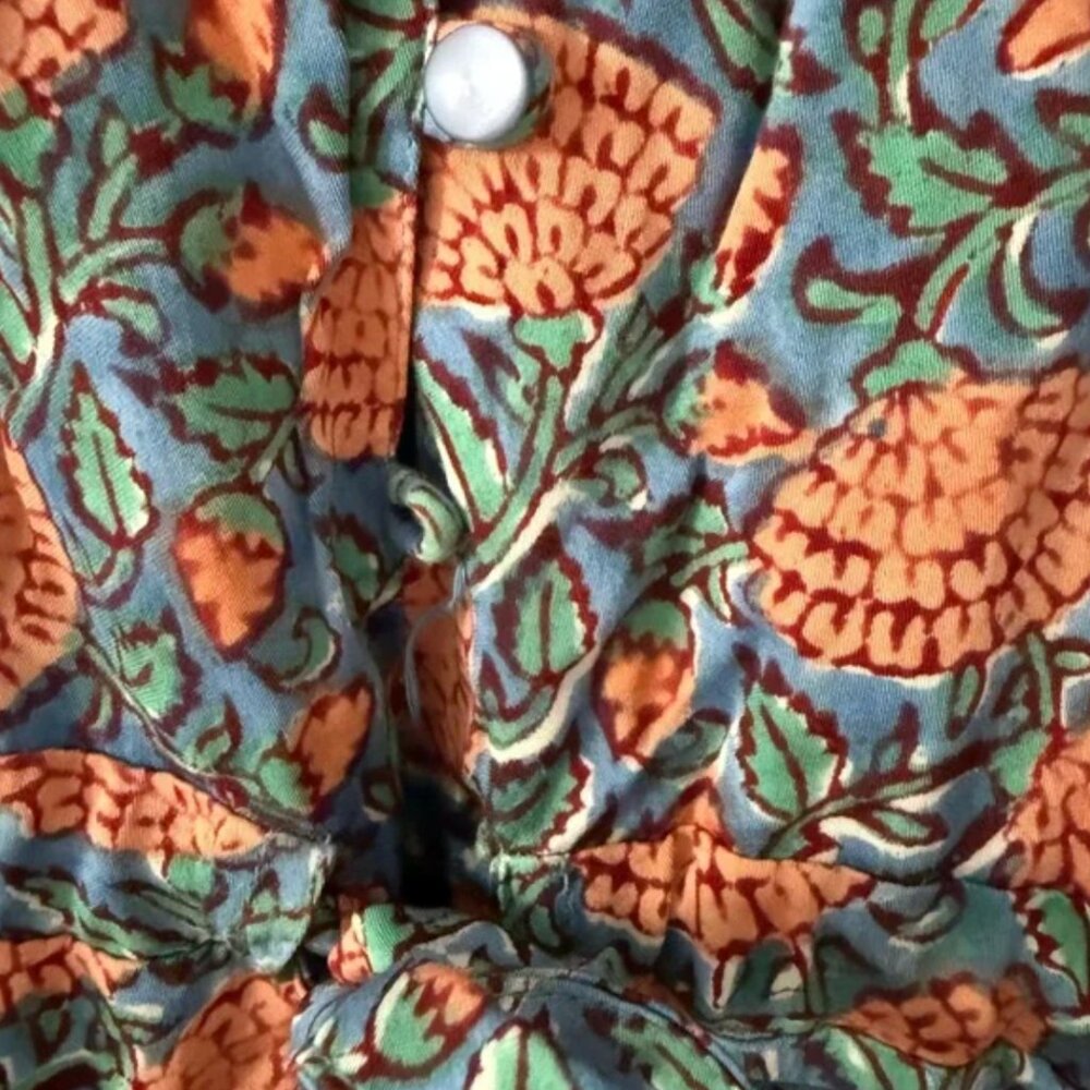Emerson Fry India Collection Flower Frances 3 Frill Dress NEW Medium M - Picture 6 of 10